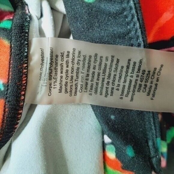 NANETTE LEPORE Splash Palm Smoothie Capri Gym / Workout Leggings Sz M Flawed - Picture 11 of 11